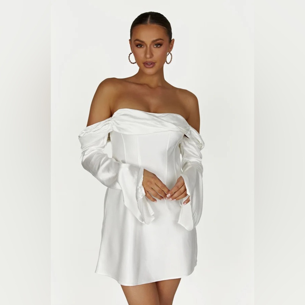 MESHKI Giselle Off the Shoulder Mini Dress